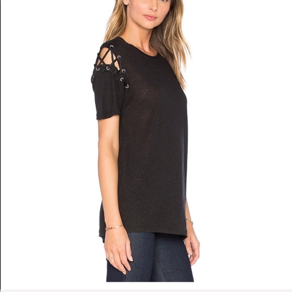 IRO Tops - IRO | Linen Rachel Tee w/ sliver tone grommets